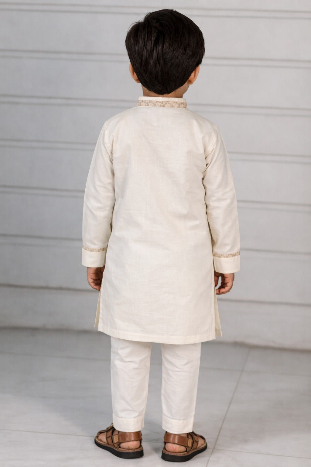 Boys Elegant Cream Kurta Pajama Set – Premium Ethnic Festive Wear for Kids (3-12 Years)