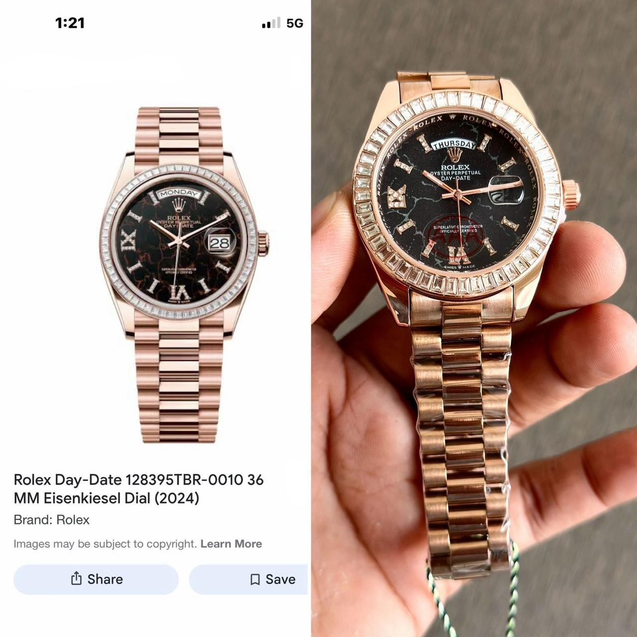 ROLEX Men's Watch For Man Red Blue Glass Multi Color Full Black Looks Good On Jacket For Man Gift