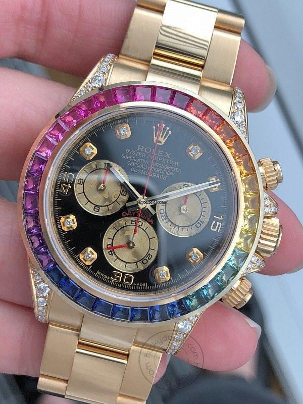 Dual Color Men Watch With Stainless Steel Strap & Black Dial