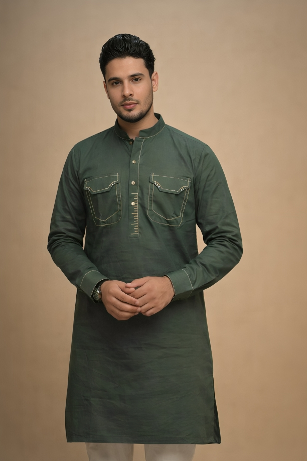 Royal Olive Green — A Celebration of Culture Kurta Pajama