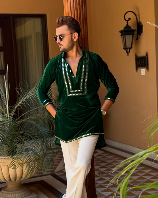 Royal in Green kurta Only