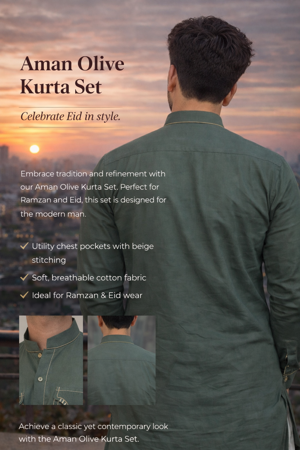 Royal Olive Green — A Celebration of Culture Kurta Pajama