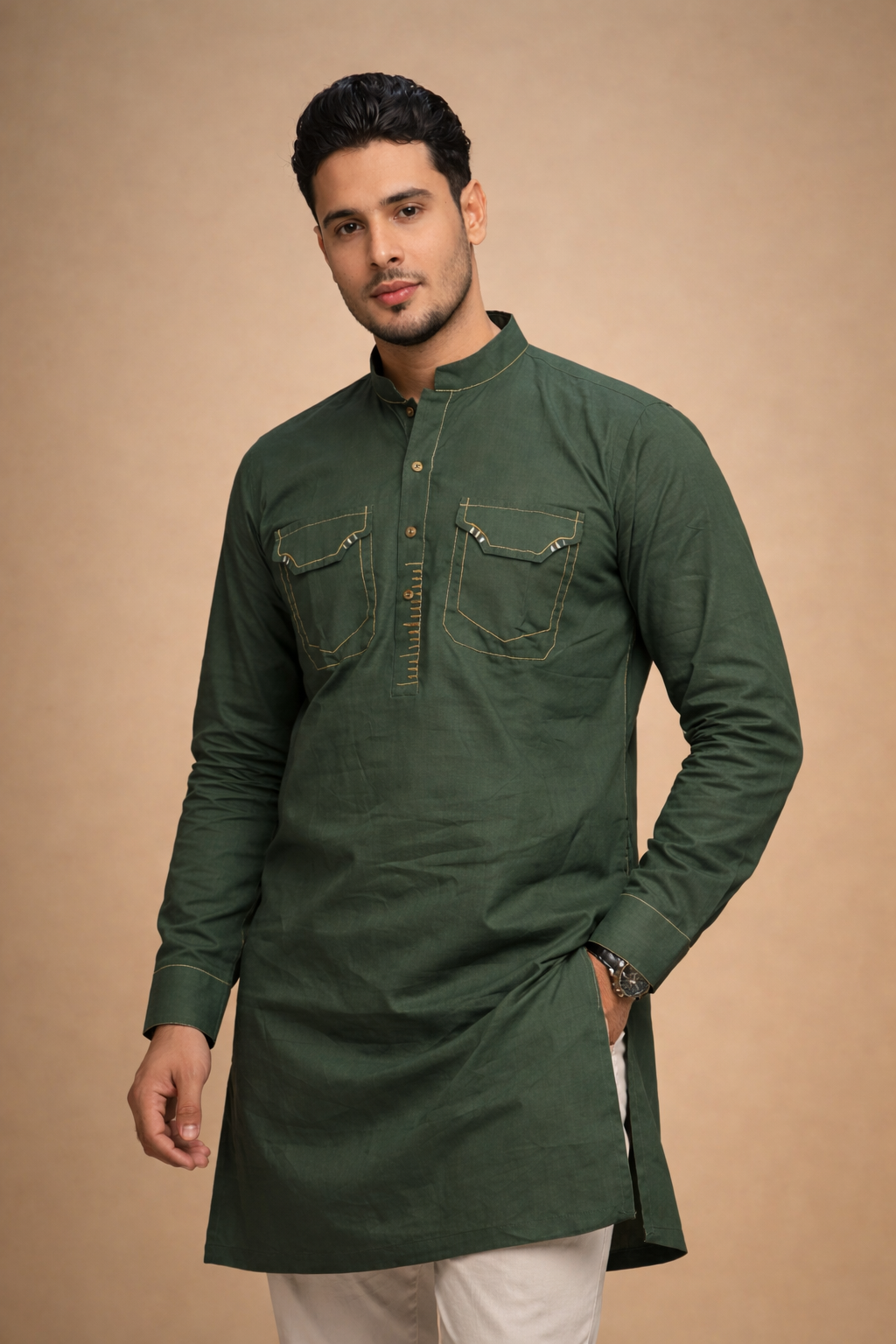 Royal Olive Green — A Celebration of Culture Kurta Pajama