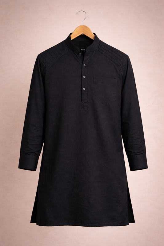 Premium Black designer- Men’s Kurta Pajma