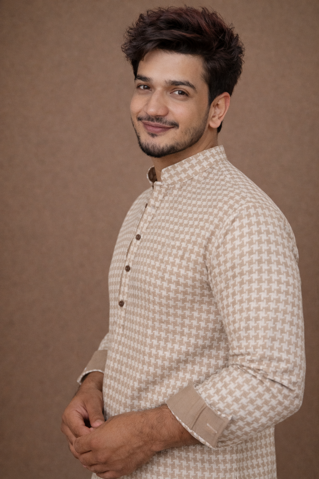 Jute Ivory Designer Special Kurta Pajama Set