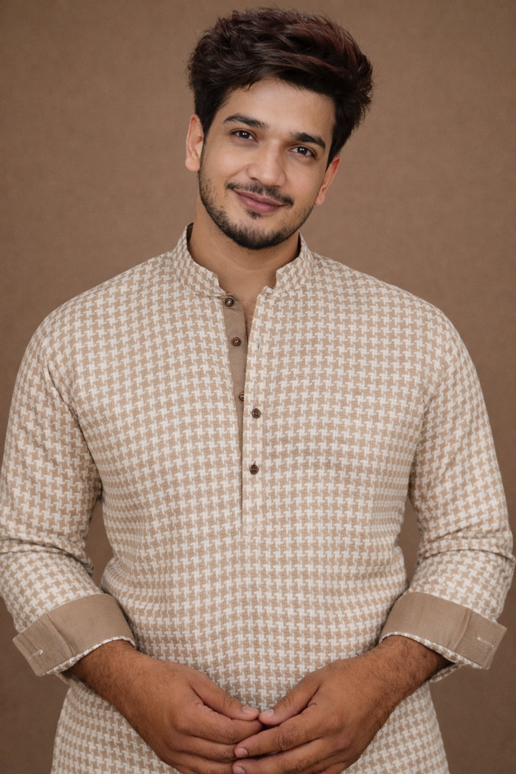 Jute Ivory Designer Special Kurta Pajama Set