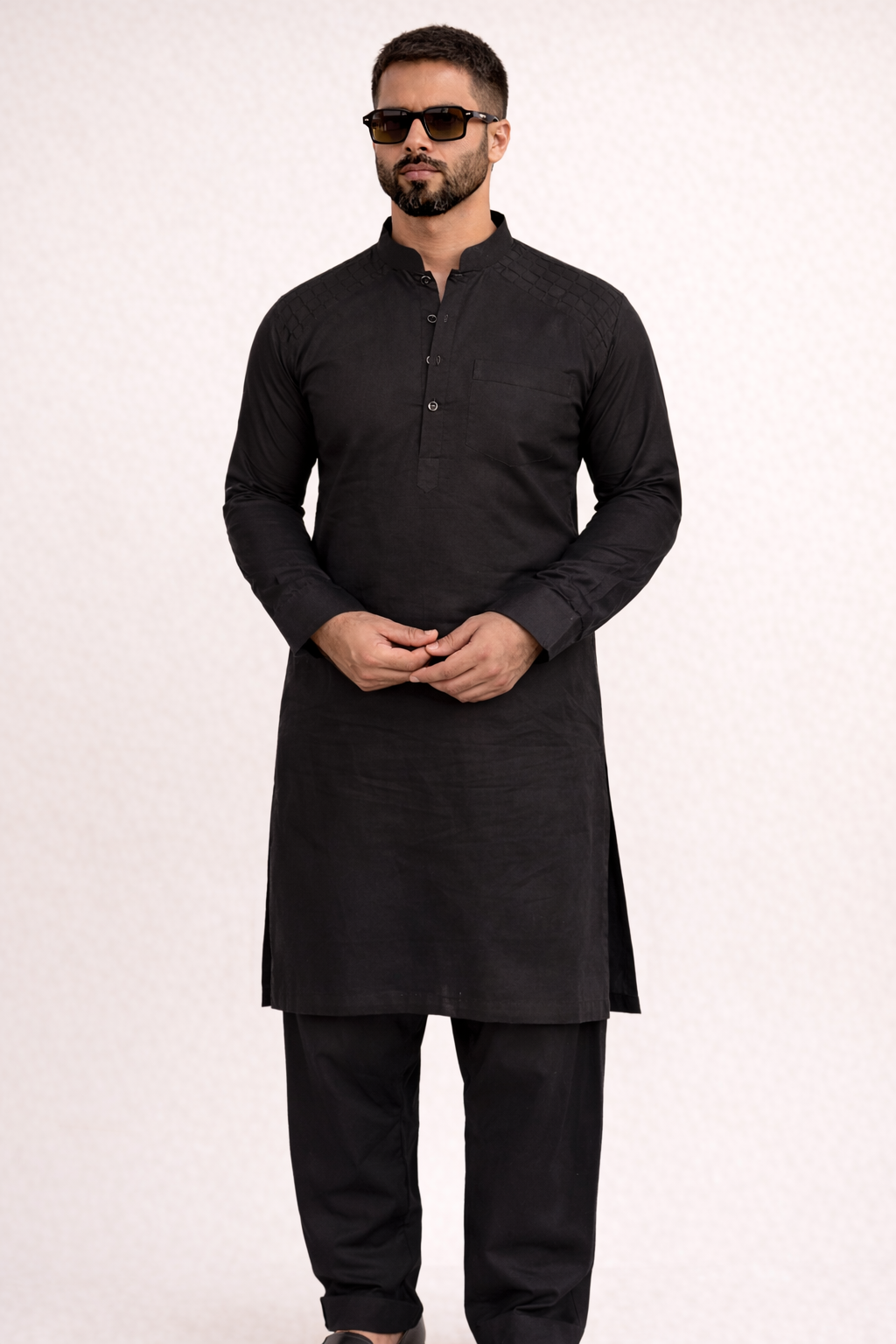Premium Black designer- Men’s Kurta Pajma