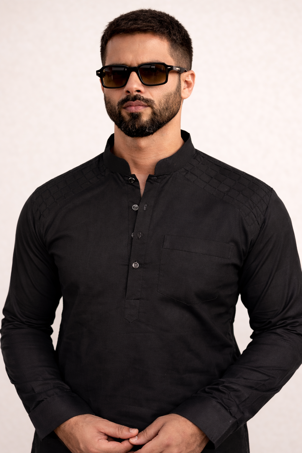 Premium Black designer- Men’s Kurta Pajma
