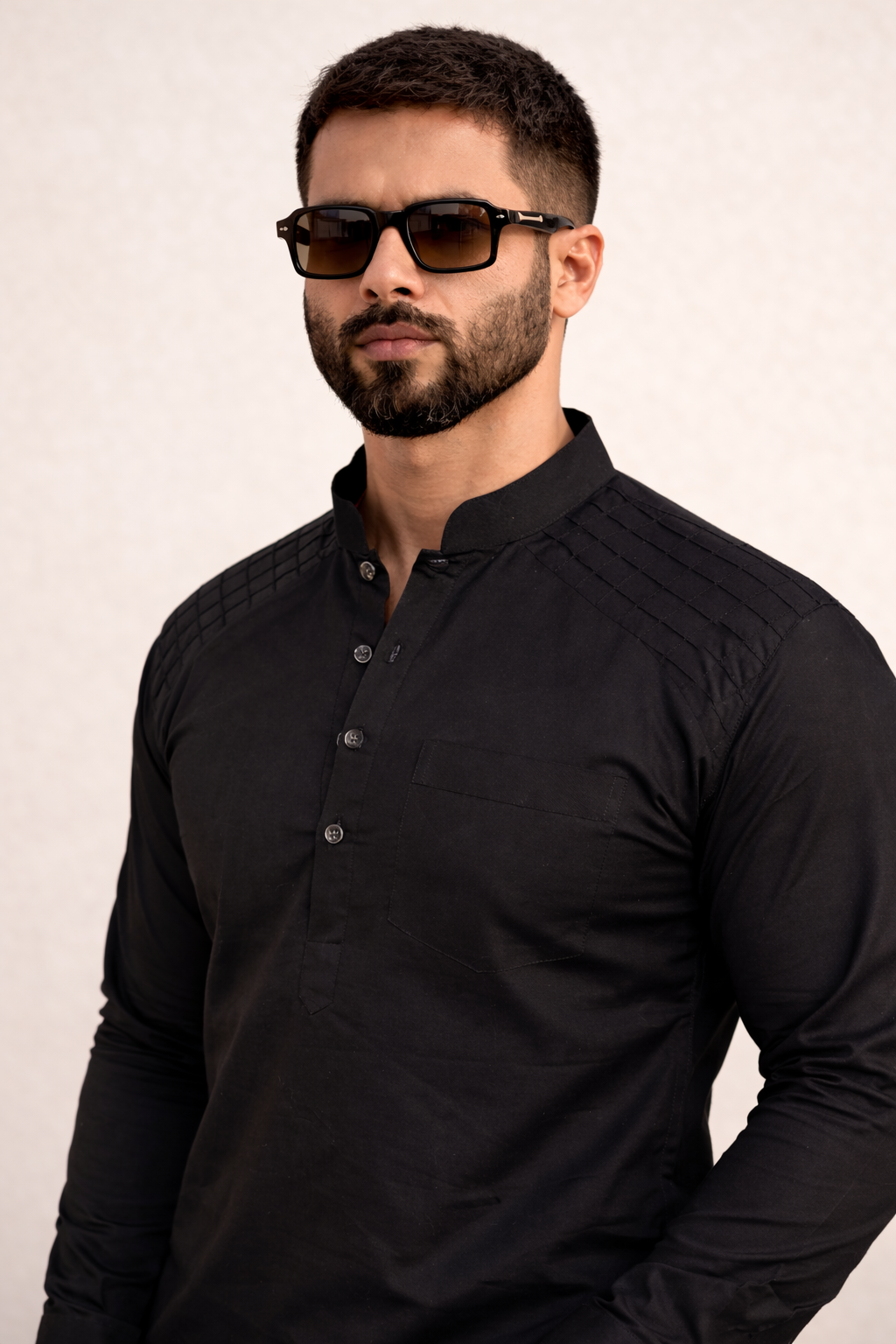 Premium Black designer- Men’s Kurta Pajma