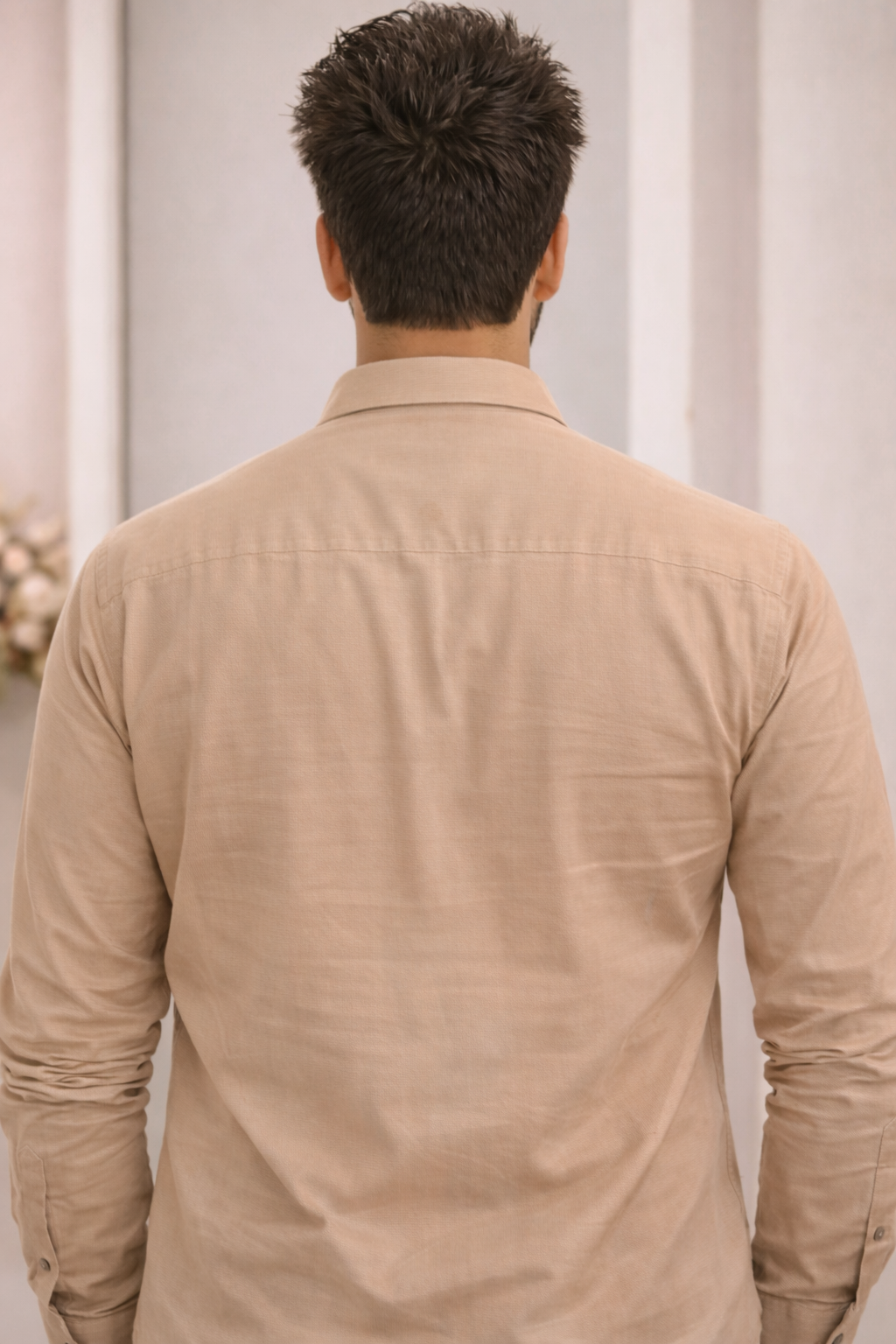 Beige Stylish Luxury Pathani Kurta Pajama set