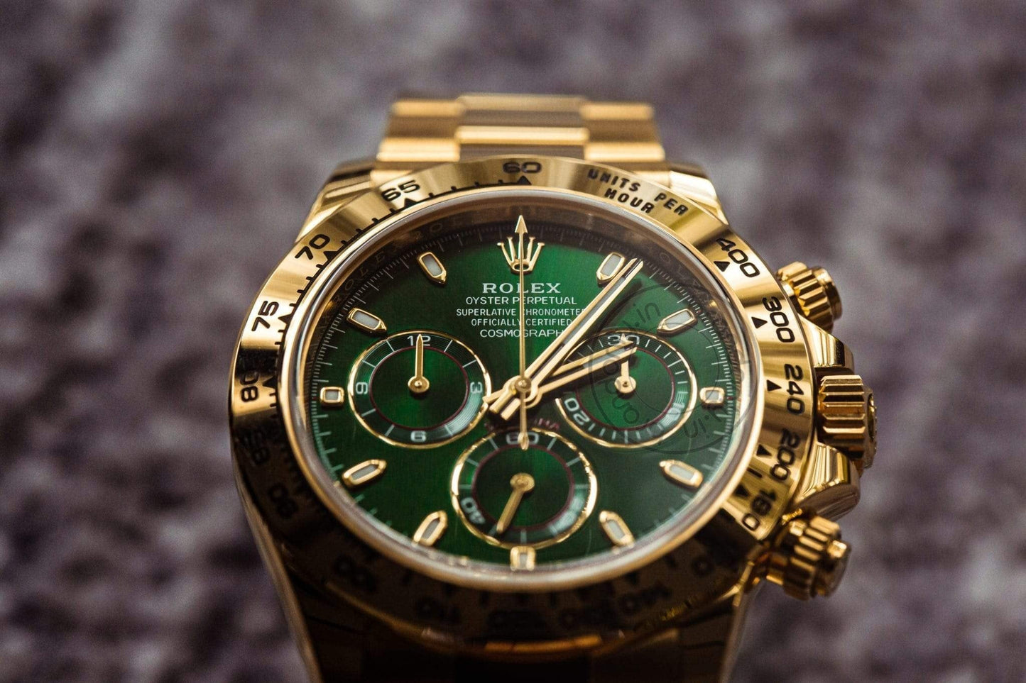RLX Chronograph Men's Watch With Green Dial Stainless Steel Strap