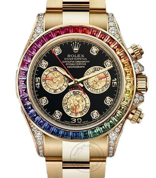 Dual Color Men Watch With Stainless Steel Strap & Black Dial