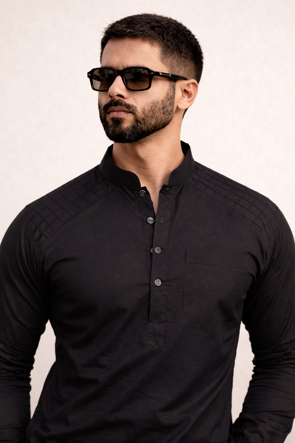 Premium Black designer- Men’s Kurta Pajma