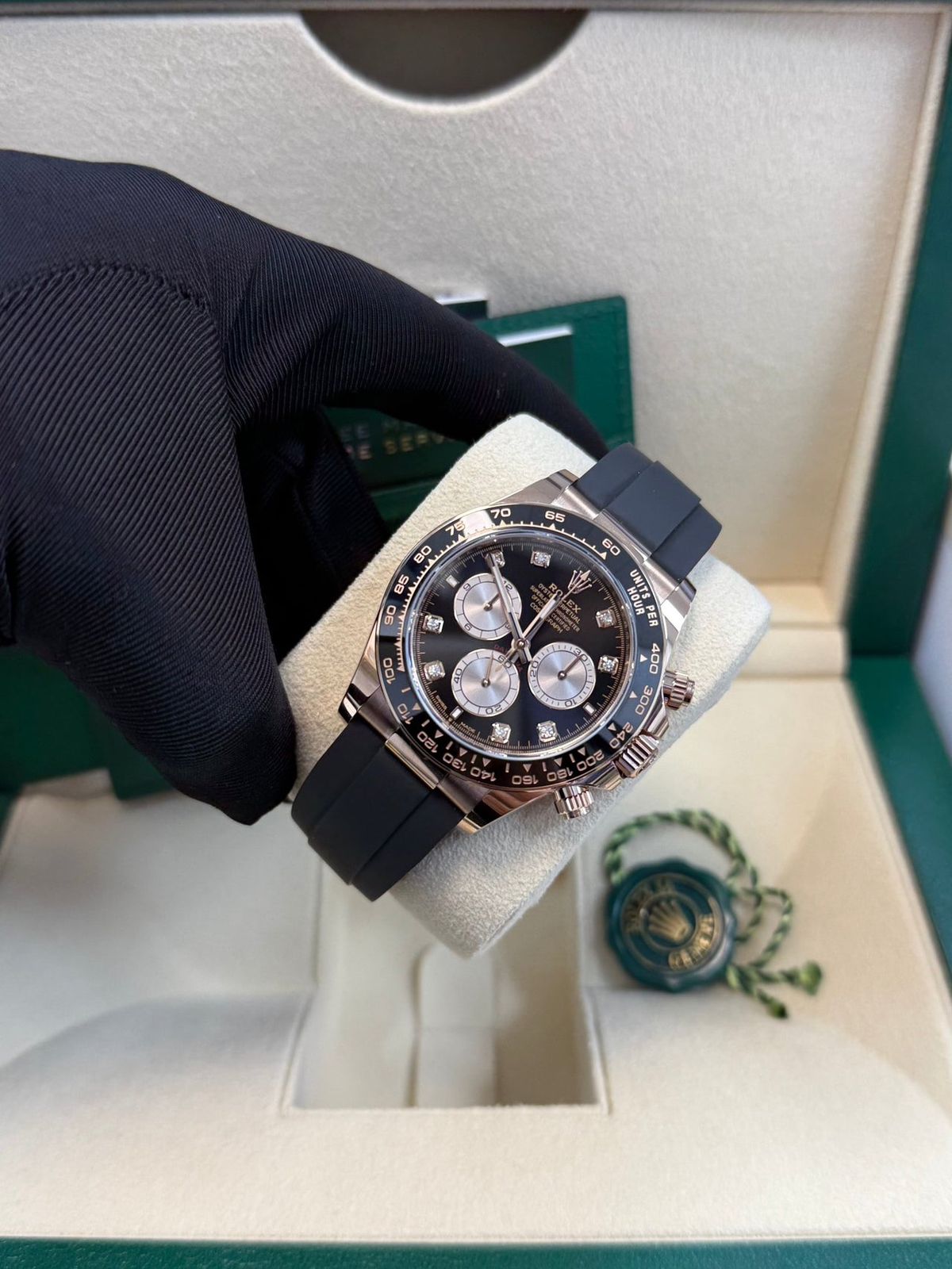 RLX Cosmograph RoseGold Color Dial Ring Bezel Daytona Chronograph Quartz Chronometer Men's Watch - RLX-1166