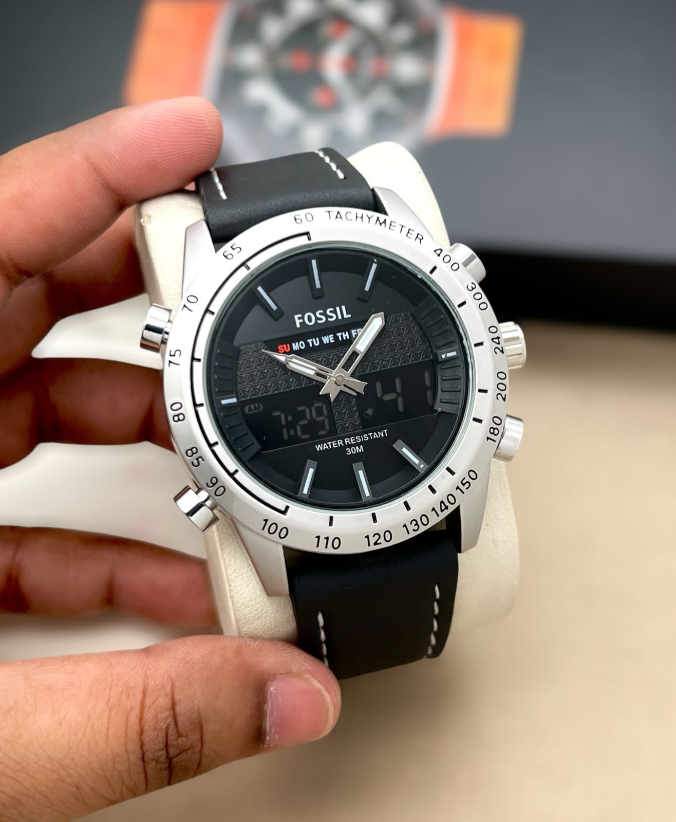 FOSSIL Black Dial Metal Men's Watch