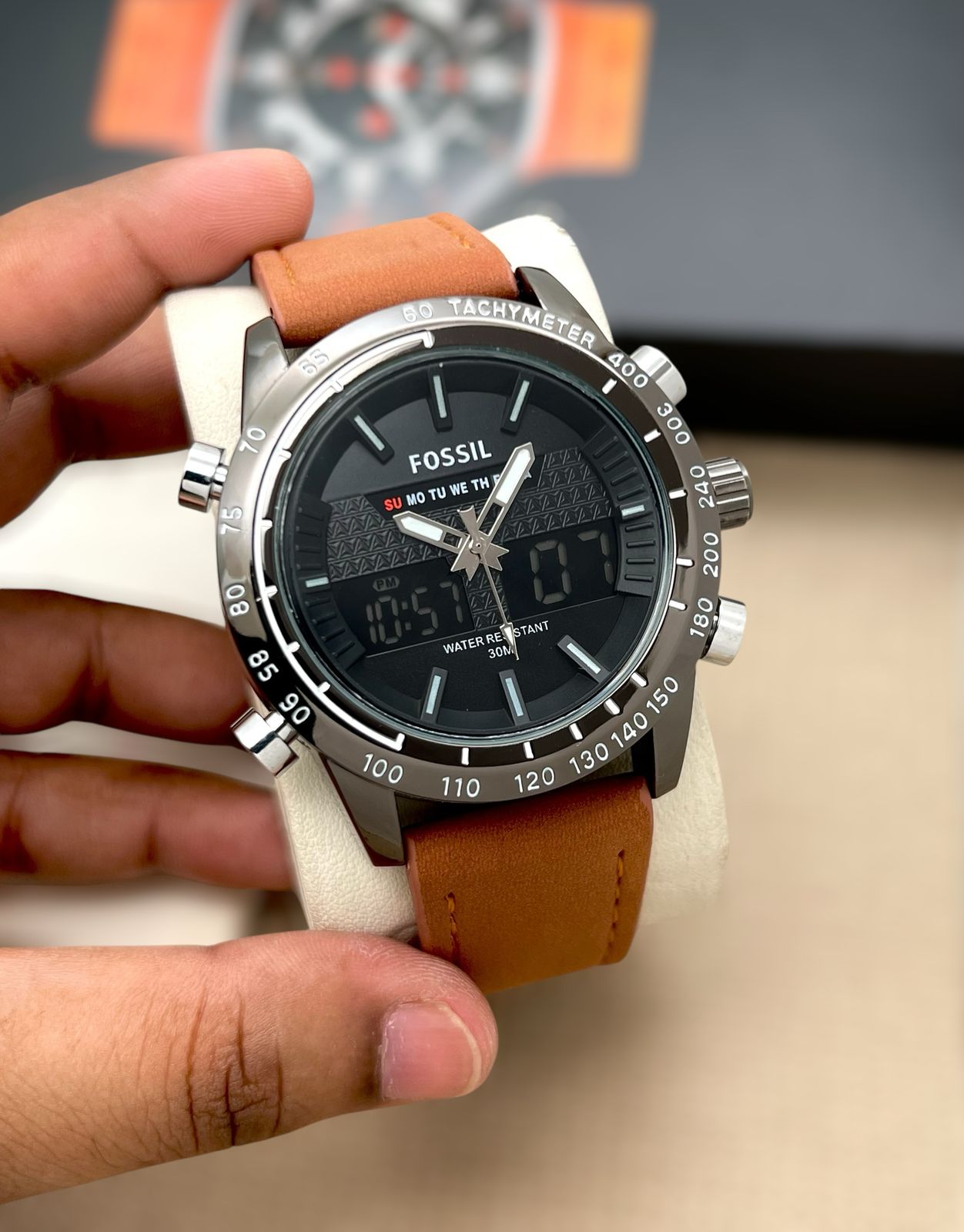 FOSSIL Black Dial Metal Men's Watch