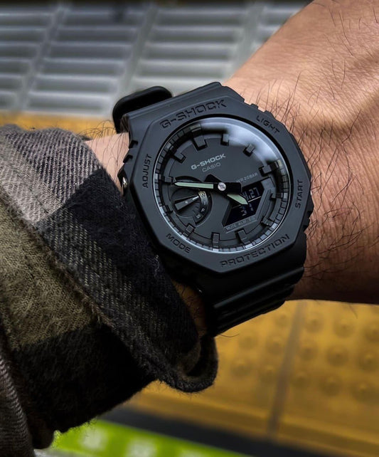 Casio G-shock Mudmaster BURTON Analog-Digital Black Dial Men's Watch-GG-Shock