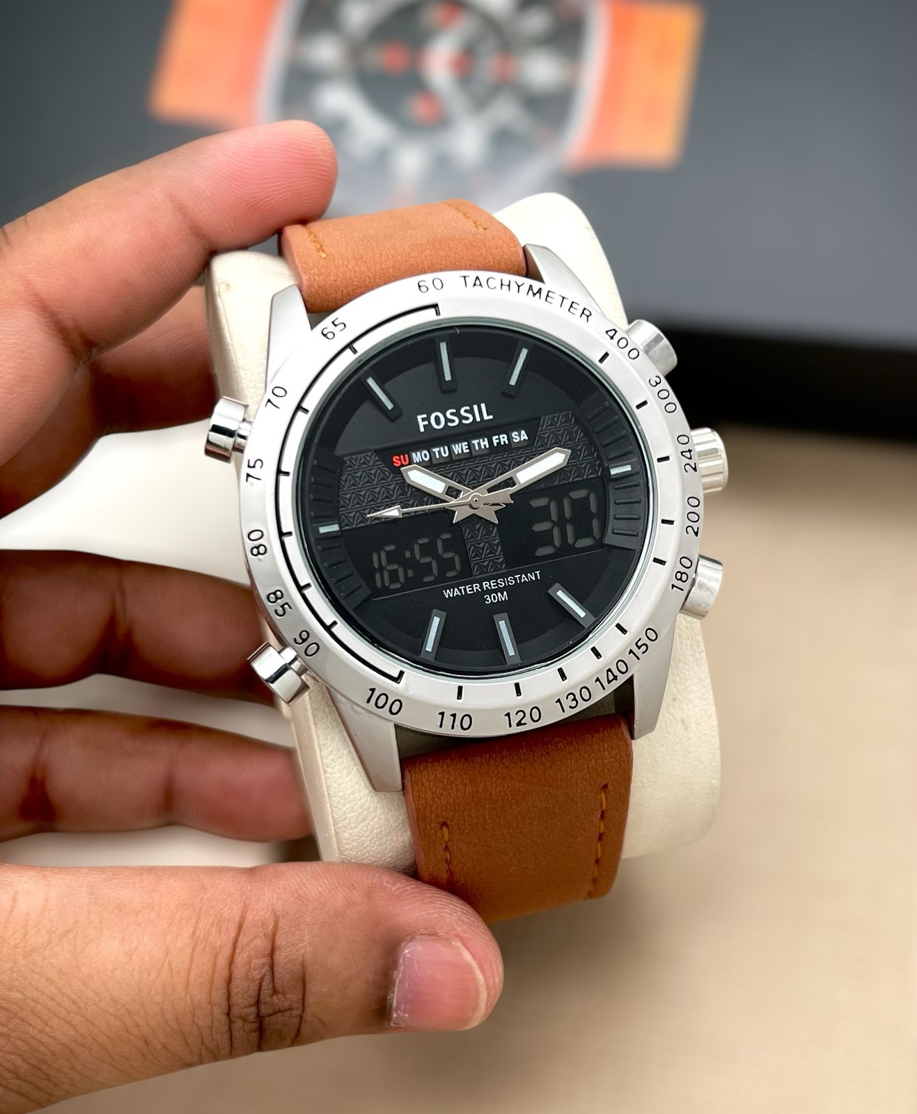 FOSSIL Black Dial Metal Men's Watch