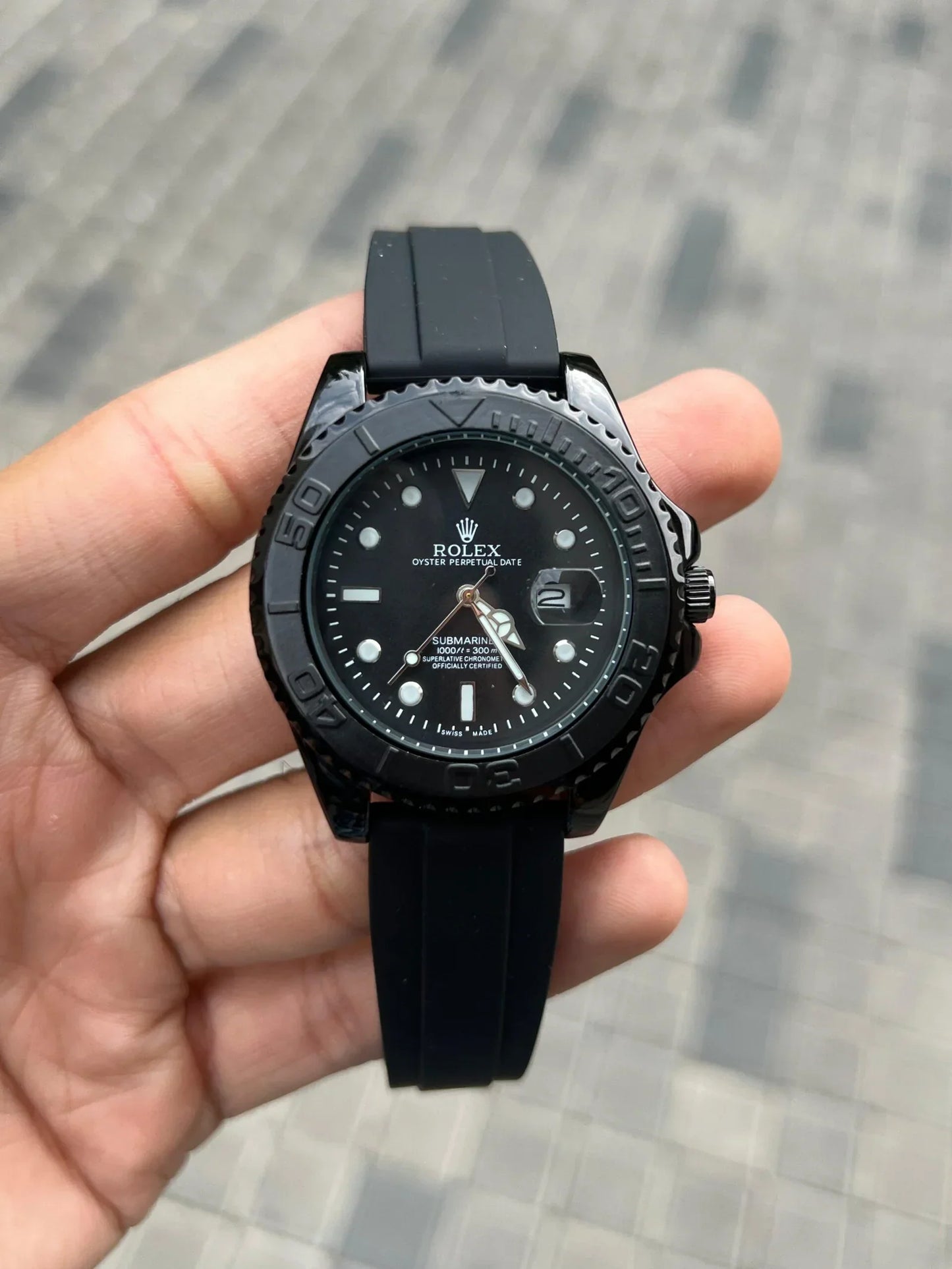 RLX Cosmograph Black Color Dial Daytona Chronograph Quartz Men's Watch - RLX-1168