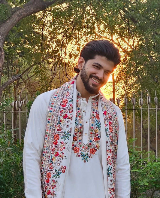 coloreful embroidery kurta with duppta