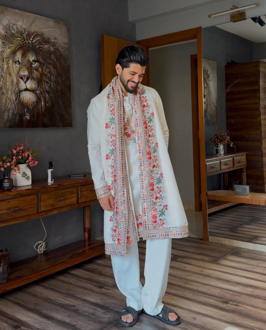 coloreful embroidery kurta with duppta