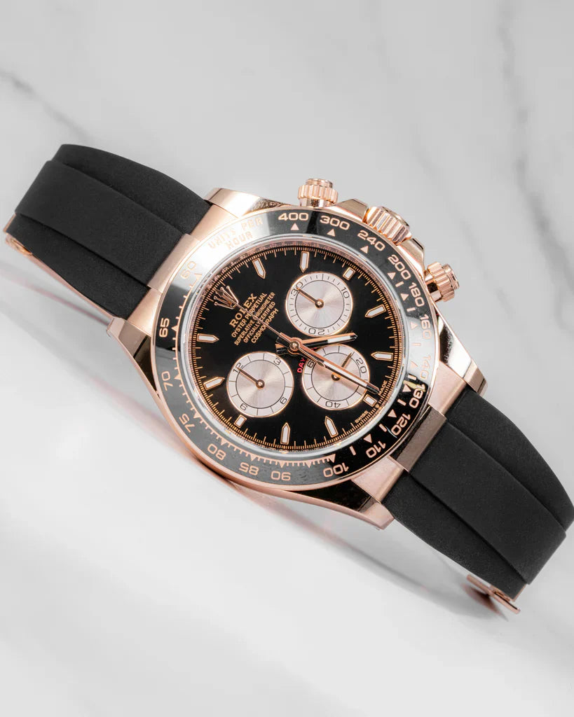 RLX Cosmograph RoseGold Color Dial Ring Bezel Daytona Chronograph Quartz Chronometer Men's Watch - RLX-1166
